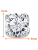 Revoni Witgouden oorstekers met diamanten