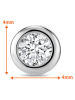 Revoni Witgouden oorstekers met diamanten