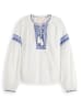 Scotch & Soda Blouse wit/blauw
