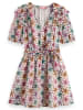 Scotch & Soda Kleid in Weiß/ Pink/ Grün