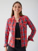 LTB Blouse "Lucinda" rood/donkerblauw