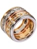 LA CHIQUITA Vergold./ Rosévergold. Ring mit Kristallen