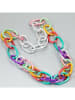 LA CHIQUITA Versilb. Halskette mit Schmuckelementen - (L)70 cm