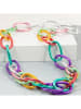 LA CHIQUITA Verzilverde ketting met sierelementen - (L)70 cm