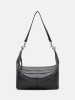 LIEBESKIND BERLIN Leder-Schultertasche in Schwarz - (B)24 x (H)16 x (T)14 cm