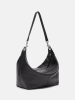 LIEBESKIND BERLIN Leren schoudertas zwart - (B)24 x (H)16 x (D)14 cm