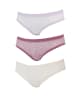 COTONELLA 3-delige set: slips crème/paars