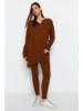 trendyol 2-delige outfit cognackleurig