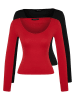trendyol 2-delige set: longsleeves zwart/rood