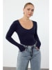 trendyol 2er-Set: Longsleeves in Creme/ Dunkelblau