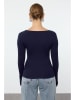trendyol 2-delige set: longsleeves crème/donkerblauw