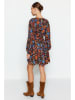 trendyol Jurk zwart/bruin/blauw