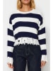 trendyol Trui donkerblauw/wit