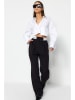 trendyol Marlenehose in Schwarz