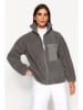 trendyol Fleecejacke in Anthrazit