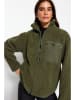 trendyol Fleecejacke in Dunkelgrün