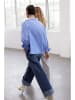 trendyol Bluse in Blau/ Weiß