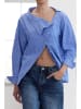 trendyol Bluse in Blau/ Weiß