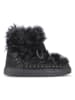 INUIKII Lammfell-Winterboots "Long Curly" in Schwarz