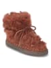 INUIKII Lammfell-Winterboots "Long Curly" in Hellbraun