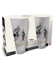 Stor 2er-Set: Gläser "Mickey Mouse" in Transparent/ Gold/ Schwarz - 490 ml