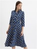 orsay Kleid in Schwarz/ Blau/ Weiß