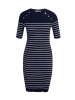 orsay Strickkleid in Blau/ Weiß
