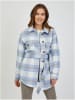 orsay Hemdjacke in Hellblau/ Weiß/ Hellbraun