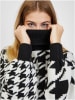 orsay Rollkragenpullover in Schwarz/ Weiß