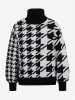 orsay Rollkragenpullover in Schwarz/ Weiß