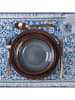 Villa d´Este 6er-Set: Suppenteller "Bretagne" in Dunkelblau/ Braun - Ø 19,5 cm