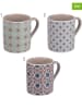 Villa d´Este Kubki jumbo (3 szt.) "Valladolid" ze wzorem - 350 ml