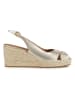 Geox Leder-Keilsandaletten "Panarea" in Gold