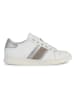 Geox Leren sneakers "Jaysen" wit/zilverkleurig