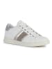 Geox Leren sneakers "Jaysen" wit/zilverkleurig