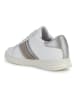 Geox Leder-Sneakers "Jaysen" in Weiß/ Silber
