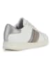 Geox Leder-Sneakers "Jaysen" in Weiß/ Silber