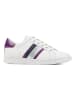 Geox Leren sneakers "Jaysen" wit/paars/zilverkleurig