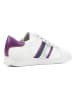 Geox Leren sneakers "Jaysen" wit/paars/zilverkleurig