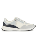 Geox Leren sneakers "Bulmya" crème/lichtblauw/zilverkleurig
