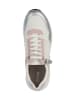 Geox Leder-Sneakers "Blumya" in Weiß/ Rosa/ Silber