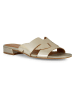 Geox Leren slippers "New Eraklia 15" goudkleurig