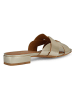 Geox Leren slippers "New Eraklia 15" goudkleurig