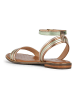 Geox Leren sandalen "Sozy Plus" goudkleurig/bruin/groen