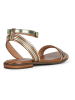 Geox Leren sandalen "Sozy Plus" goudkleurig/bruin/groen