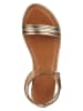 Geox Leren sandalen "Sozy Plus" goudkleurig/bruin/groen