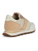 Geox Leder-Sneakers "Spherica Vseries" in Creme/ Orange