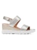 Geox Leren sleehaksandalen "Spherica EC6" zilverkleurig