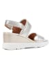 Geox Leren sleehaksandalen "Spherica EC6" zilverkleurig