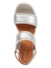 Geox Leren sleehaksandalen "Spherica EC6" zilverkleurig